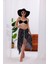 Iç Gösterir Transparan Pareo - Bandana Çiçeği Model 150X95 cm 7