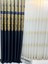 Nivemeshome Milas Lacivert-Gold 671539 1/3 Sık Pileli Fon Perde Apm 1