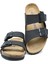 KS10260SK Soft Step Kadın Çift Bantlı Mantar Terlik 36-41 04 - Mat Siyah 2