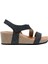 K14883 Kifidis Soft Step Kadın Dolgu Topuklu Mantar Sandalet 36-41 Black/siyah 1