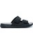 SIB4412 Kifidis-Natura Erkek Çift Bantlı Anatomik Deri Terlik 40-45 Siyah/black 1