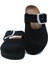 14444 Ch-Kifidis Soft Step Kadın Süet Deri Sabo Mantar Terlik 36-41 Black/siyah 2