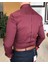 italyan stil slim fit dik yaka saten erkek gömlek Bordo T4742 7