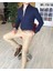 İtalyan Stil Slim Fit Dik Yaka Saten Erkek Gömlek Koyu Lacivert T4740 1