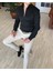 İtalyan Stil Slim Fit Dik Yaka Saten Erkek Gömlek Siyah T4739 3