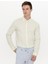 Erkek Fıstık Yeşili Keten Karışımlı Slim Fit Uzun Kollu Gömlek 50250813-VR087 4