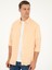 Erkek Pembe Keten Karışımlı Slim Fit Uzun Kollu Gömlek 50250813-VR053 3