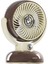 EFN12 Kahve 1200MAH 3 Hız Kademe LED Işıklı Retro Masaüstü USB Fan 2