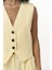 Kaylee Üçgen Detay Kısa Sarı Yelek 8