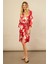 Kadın Kırmızı Desenli Kimono BTY105 2