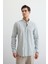 Misato Erkek Gömlek Modern Slim Fit Keten Görünümlü Ince Çizgili Hafif Kumaş 1