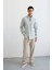 Misato Erkek Gömlek Modern Slim Fit Keten Görünümlü Ince Çizgili Hafif Kumaş 4