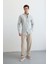 Misato Erkek Gömlek Modern Slim Fit Keten Görünümlü Ince Çizgili Hafif Kumaş 5