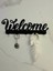 Metal Welcome Yazılı Şık Anahtarlık Dekoratif Anahtar Askısı 5 Kancalı 3