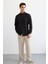 Turi Erkek Pamuk Gömlek Modern Slim Fit Keten Görünümlü Uzun Kol 5
