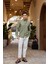 Turi Erkek Pamuk Gömlek Modern Slim Fit Keten Görünümlü Uzun Kol 2