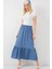 Ipeksi 1886 Uzun Örme Etek - Indigo 3