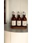 Home Meftune Oval Ahşap Stantlı Amber Zeytinyağı Limon Suyu Sirke Şişesi Yağdanlık 3lü Set 300ML 1