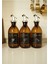 Home Amber Cam Zeytinyağı Limon Suyu Sirke Şişesi Yağdanlık 3lü Set 300ML 3
