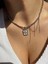 . "el Yapımı Yıldız Uçlu Zincir Süslemeli Çelik Boncuk Choker Kolye" 3