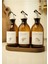 Home Meftune Oval Ahşap Stantlı Amber Zeytinyağı Limon Suyu Sirke Şişesi Yağdanlık 3lü Set 300ML 4