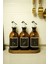 Home Meftune Oval Ahşap Stantlı Amber Zeytinyağı Limon Suyu Sirke Şişesi Yağdanlık 3lü Set 300ML 1