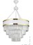 Dora 50 Cm'lik Gold Şeritli Kristal Taşlı Lüks Avize (beyaz-gold) 5