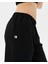 Kadın Siyah Easy West Pantolon - Bilek Boy, Paça Pens Detaylı, Keten Karışımı Kumaş, Günlük ve Hafif Spor Pilates / Yoga Kullanım İçin Rahat Pantolon 3