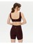Kahverengi Organik Pamuk Low Back Bra Sırt Dekolteli Göğüs Pedli Pilates Yoga Sütyeni 2