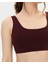 Kahverengi Organik Pamuk Low Back Bra Sırt Dekolteli Göğüs Pedli Pilates Yoga Sütyeni 3