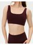Kahverengi Organik Pamuk Low Back Bra Sırt Dekolteli Göğüs Pedli Pilates Yoga Sütyeni 5