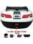 Motosiklet Arka Çanta 45 Litre Sırt Dayama ve Üst Tabla Full Set Beyaz 1