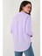 Regular Fit Uzun Kollu Cepli Çizgili Gömlek Bayan Gömlek 6772895 5