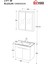 Fix Loft 65 Cm Banyo Dolabı,Seramik Lavabolu, Aynalı,Lavabo Dahil,Mdf,Mat Gri 7