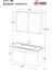 Fix Loft 100 Cm Banyo Dolabı,Seramik Lavabolu, Aynalı,Lavabo Dahil,Mdf,Aybe Kahve 7
