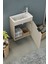 Fix Loft 50 Cm Banyo Dolabı,Seramik Lavabolu, Aynalı,Lavabo Dahil,Mdf,Latte 5