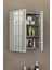 Fix Loft 65 Cm Banyo Dolabı,Seramik Lavabolu, Aynalı,Lavabo Dahil,Mdf,Mat Gri 6