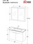 Fix Loft 85 Cm Banyo Dolabı,Seramik Lavabolu, Aynalı,Lavabo Dahil,Mdf,Aybe Kahve 7