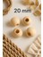 50 Adet 20 mm Ham Ahşap Boncuk 3