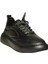 U555250603 Siyah Hakiki Deri Spor Ayakkabı Sneakers 2