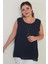 Kadın Üstü Şifon Kolsuz Büyük Beden Bluz 1