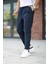 Lacivert Çımalı Bel Lastikli Modern Fit Erkek Jogger PANTOLON-2527 1