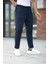 Lacivert Çımalı Bel Lastikli Modern Fit Erkek Jogger PANTOLON-2527 2