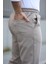Bej Beli Lastikli Modern Fit Erkek Jogger PANTOLON-2513 3