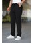 Erkek Siyah Jogger Pantolon – Bağcıklı Fermuarlı Cepli - 2534 2