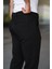 Erkek Siyah Jogger Pantolon – Bağcıklı Fermuarlı Cepli - 2534 3