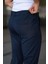 Erkek Lacivert Jogger Pantolon – Bağcıklı Fermuarlı Cepli - 2534 3