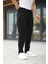 Siyah Çımalı Bel Lastikli Modern Fit Erkek Jogger PANTOLON-2527 3