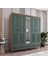 Terra 5 Kapaklı Çekmeceli Gardırop Tamamı Mdf (Yeşil) 2