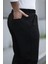 Siyah Beli Lastikli Modern Fit Erkek Jogger PANTOLON-2513 2